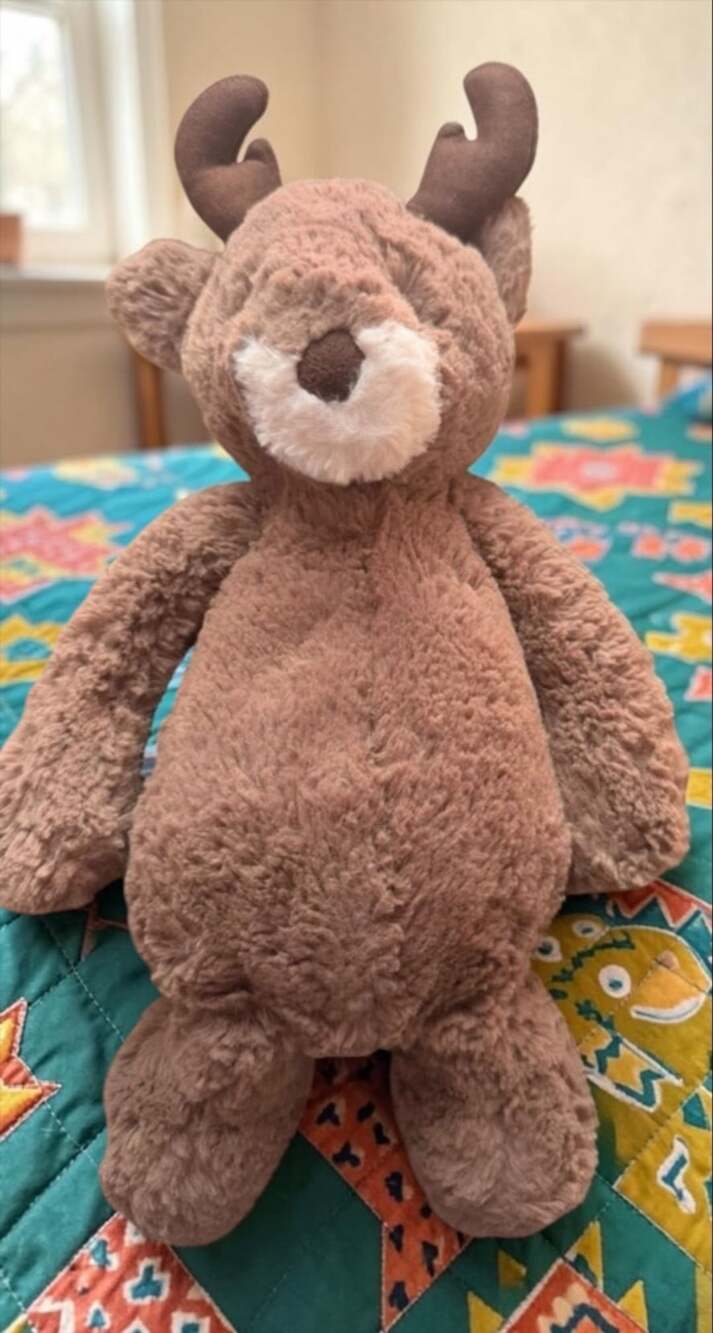 Jellycat Bashful Reindeer Retired Plush Stuffed Animal Toy